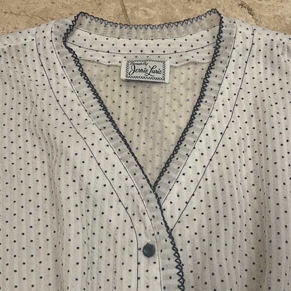 Vintage 70s Does 50s Jerrie Lurie Dress | Polka Dot Midi, Cottagecore S, M, L - Picture 6 of 9